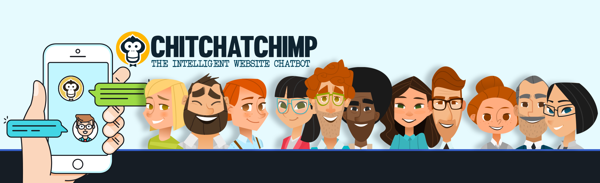 Chit Chat Chimp: a website chatbot answering visitors on a phone
