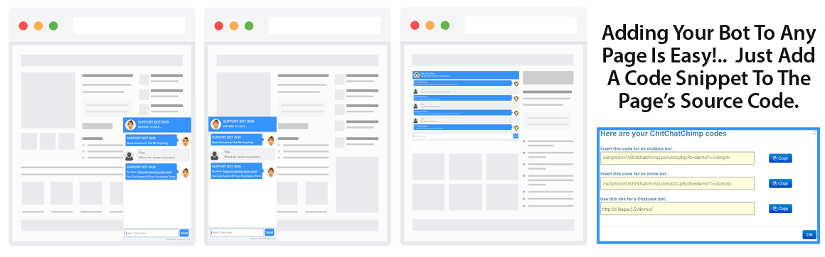 Bot positions: right side, left side or inline